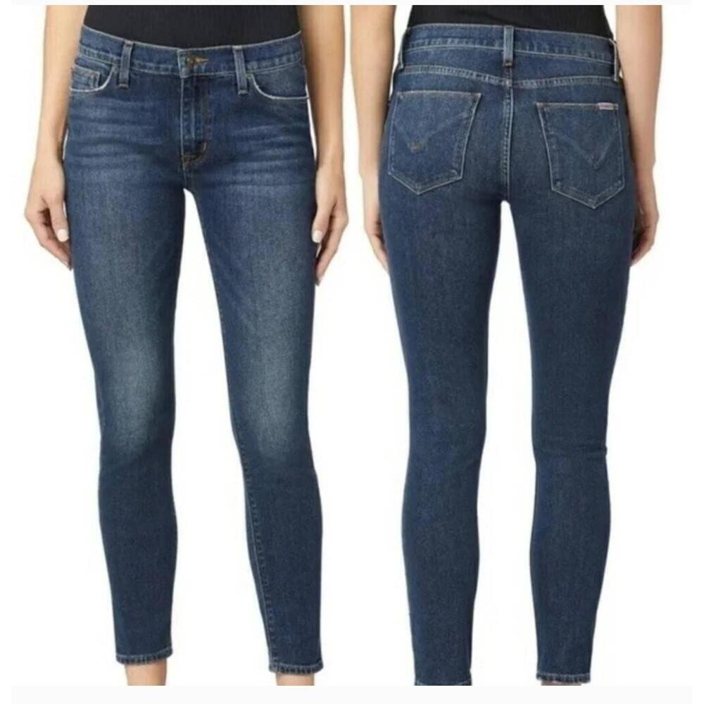 Hudson Natalie Midrise Dark Wash Jeans Mid-Rise Super Skinny Womens Size 30